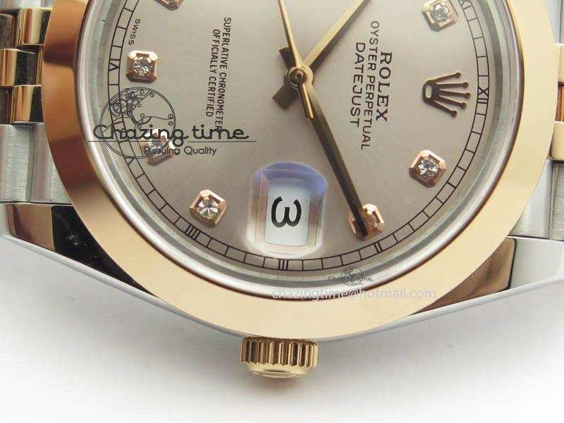 WeatherProof DateJust II 41mm SS RG BP Maker Best Edition Champagne Diam Dial On New Version Jubilee Bracelet A 3612