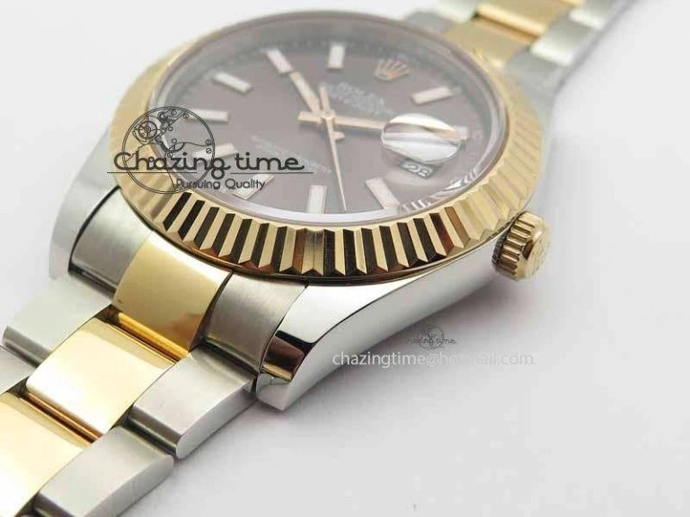 DateJust II 41mm SS RG BP Maker Best Edition Dark Gray Sticks Dial On SS RG Bracelet SA MoistureWicking 3718