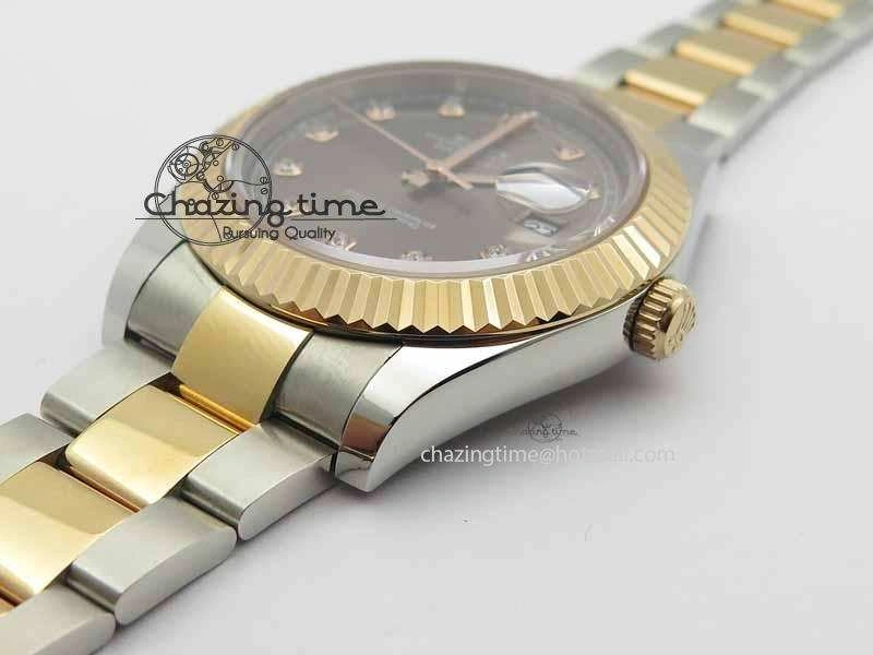 Breathable DateJust II 41mm SS RG BP Maker Best Edition Gray Diam Dial On SS RG Bracelet SA 3713