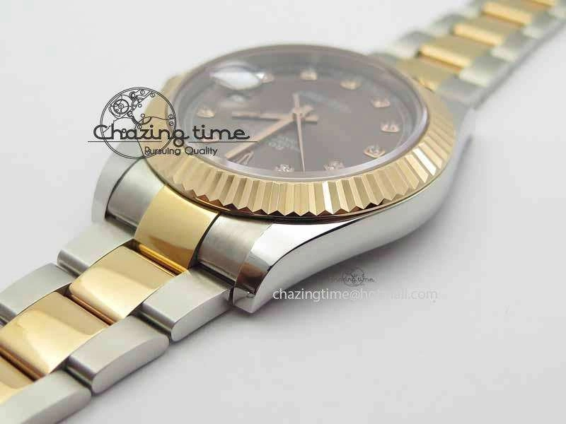 Breathable DateJust II 41mm SS RG BP Maker Best Edition Gray Diam Dial On SS RG Bracelet SA 3713