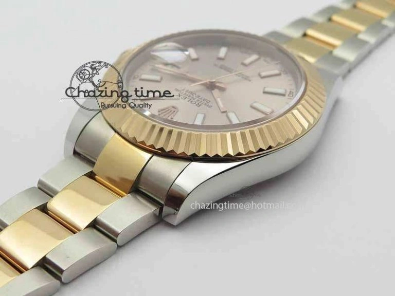 DateJust II 41mm SS RG BP Maker Best Edition Gray Sticks Dial On SS RG Bracelet SA Comfortable 3719