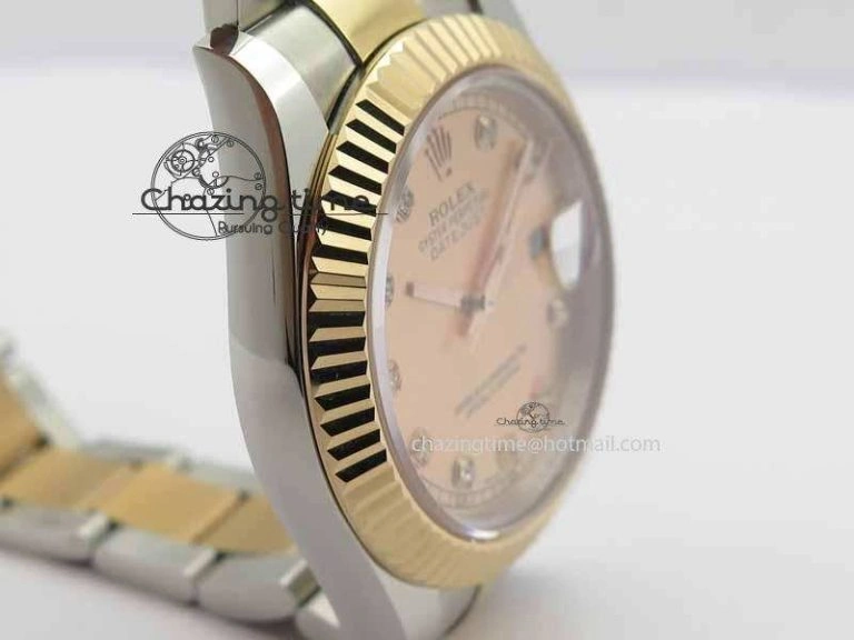 DateJust II 41mm SS RG BP Maker Best Edition RG Diam Dial On SS RG Bracelet SA Minimalist 3712