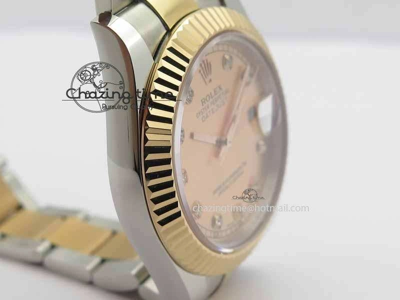 DateJust II 41mm SS RG BP Maker Best Edition RG Diam Dial On SS RG Bracelet SA Minimalist 3712