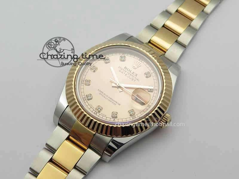 DateJust II 41mm SS RG BP Maker Best Edition RG Diam Dial On SS RG Bracelet SA Minimalist 3712