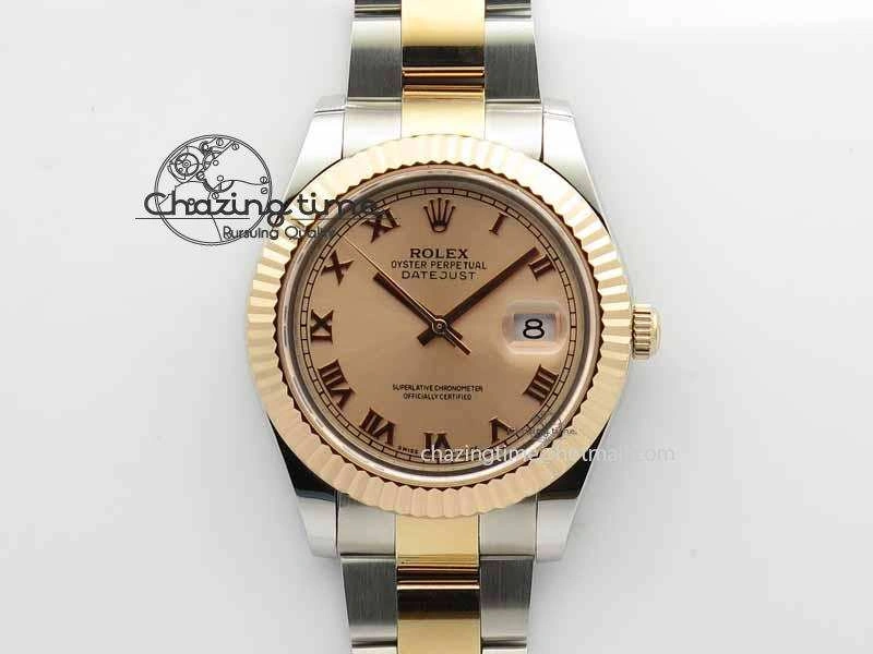 Popular DateJust II 41mm SS RG BP Maker Best Edition RG Roman Dial On SS RG Bracelet SA 3711