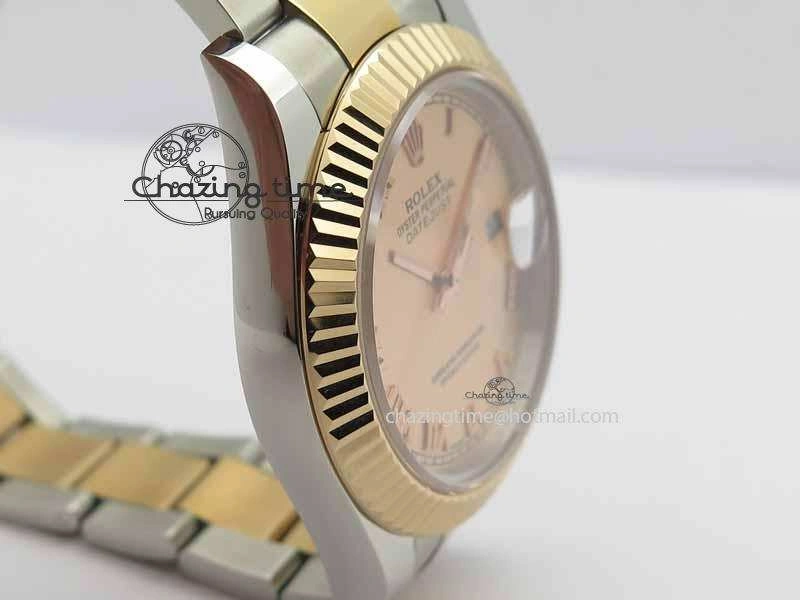 Popular DateJust II 41mm SS RG BP Maker Best Edition RG Roman Dial On SS RG Bracelet SA 3711
