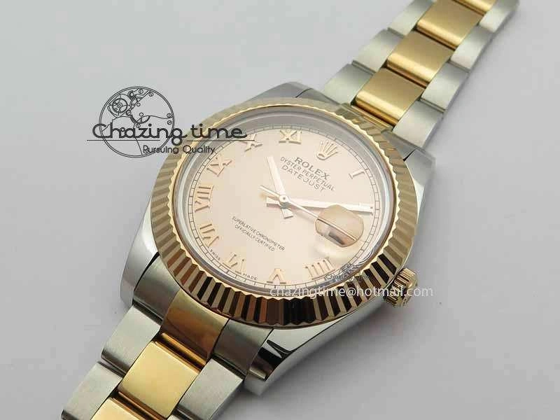 Popular DateJust II 41mm SS RG BP Maker Best Edition RG Roman Dial On SS RG Bracelet SA 3711
