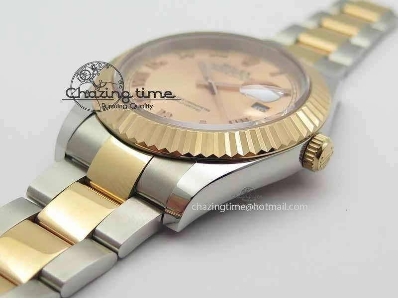 Popular DateJust II 41mm SS RG BP Maker Best Edition RG Roman Dial On SS RG Bracelet SA 3711