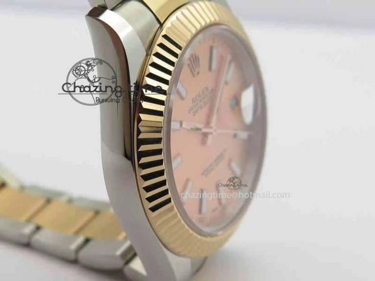 Chic DateJust II 41mm SS RG BP Maker Best Edition Rose Gold Sticks Dial On SS RG Bracelet SA 3717