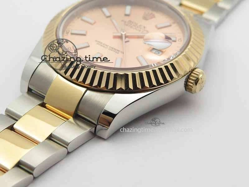 Chic DateJust II 41mm SS RG BP Maker Best Edition Rose Gold Sticks Dial On SS RG Bracelet SA 3717