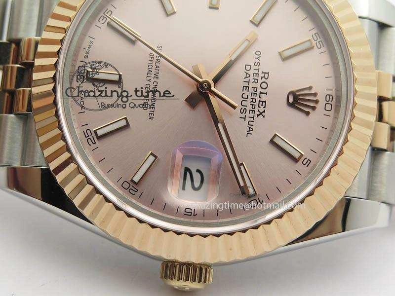 Modern DateJust II 41mm SS RG BP Maker Best Edition Silver Gray Dial On New Version Jubilee Bracelet A 3611