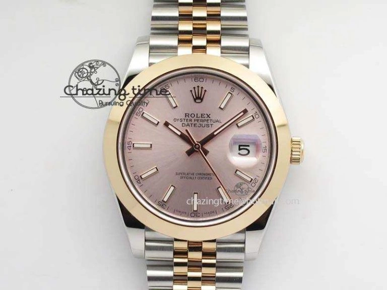 DateJust II 41mm SS RG BP Maker Best Edition Silver Gray Sticks Dial On New Version Jubilee Bracelet A Bright 3613