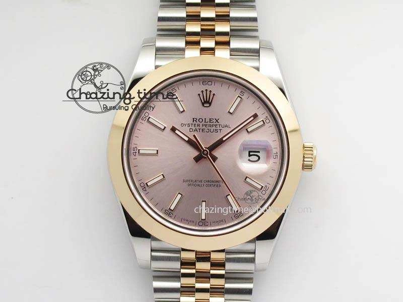 DateJust II 41mm SS RG BP Maker Best Edition Silver Gray Sticks Dial On New Version Jubilee Bracelet A Bright 3613