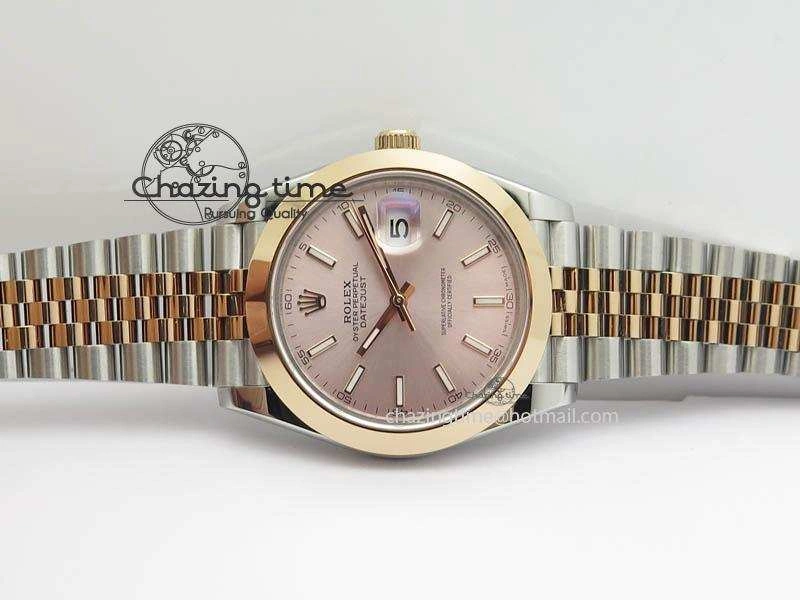DateJust II 41mm SS RG BP Maker Best Edition Silver Gray Sticks Dial On New Version Jubilee Bracelet A Bright 3613