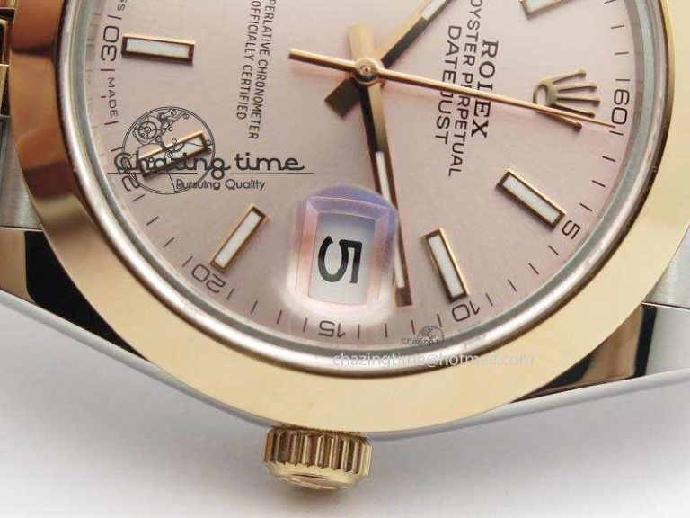 DateJust II 41mm SS RG BP Maker Best Edition Silver Gray Sticks Dial On New Version Jubilee Bracelet A Bright 3613