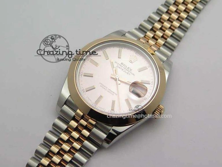 DateJust II 41mm SS RG BP Maker Best Edition Silver Gray Sticks Dial On New Version Jubilee Bracelet A Bright 3613