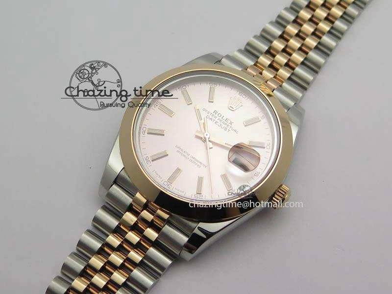 DateJust II 41mm SS RG BP Maker Best Edition Silver Gray Sticks Dial On New Version Jubilee Bracelet A Bright 3613