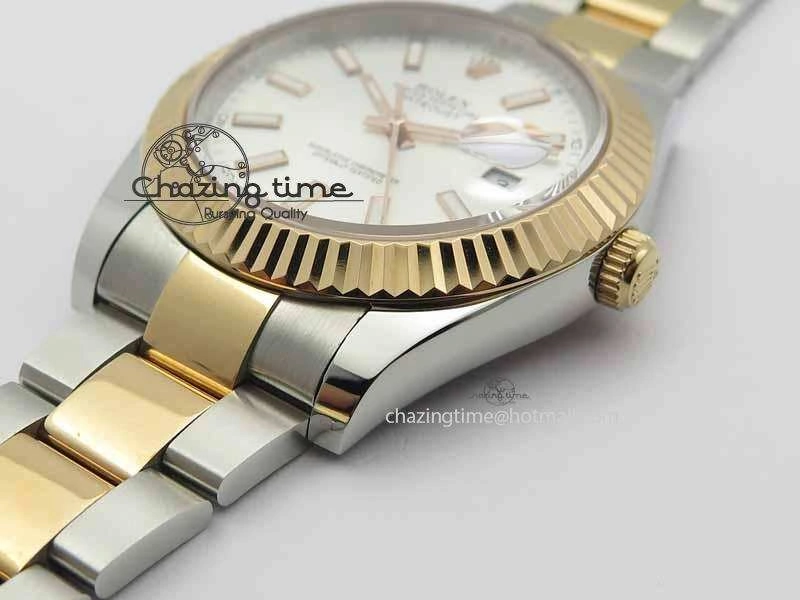 DateJust II 41mm SS RG BP Maker Best Edition Silver Sticks Dial On SS RG Bracelet SA Thermal 3716