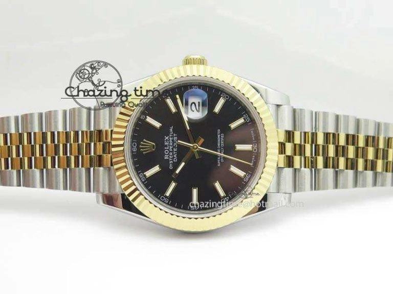 Practical DateJust II 41mm SS YG BP Maker Best Edition Black Dial On New Version Jubilee Bracelet A 3601