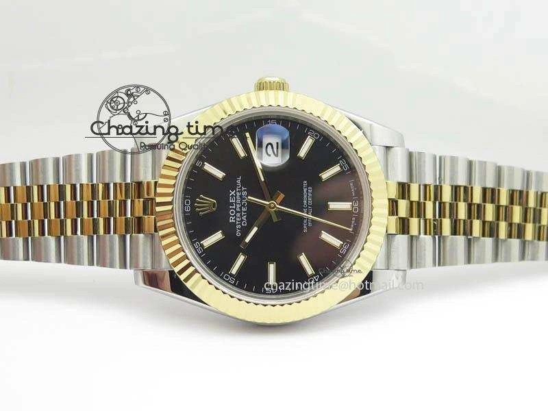 Practical DateJust II 41mm SS YG BP Maker Best Edition Black Dial On New Version Jubilee Bracelet A 3601