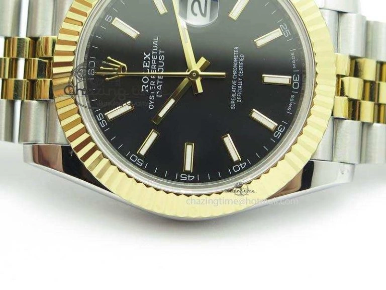 Practical DateJust II 41mm SS YG BP Maker Best Edition Black Dial On New Version Jubilee Bracelet A 3601