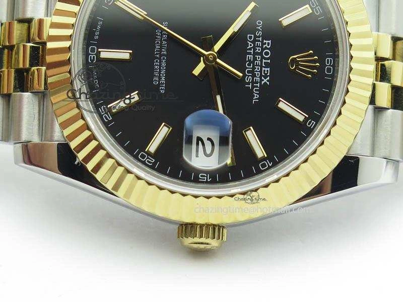Practical DateJust II 41mm SS YG BP Maker Best Edition Black Dial On New Version Jubilee Bracelet A 3601