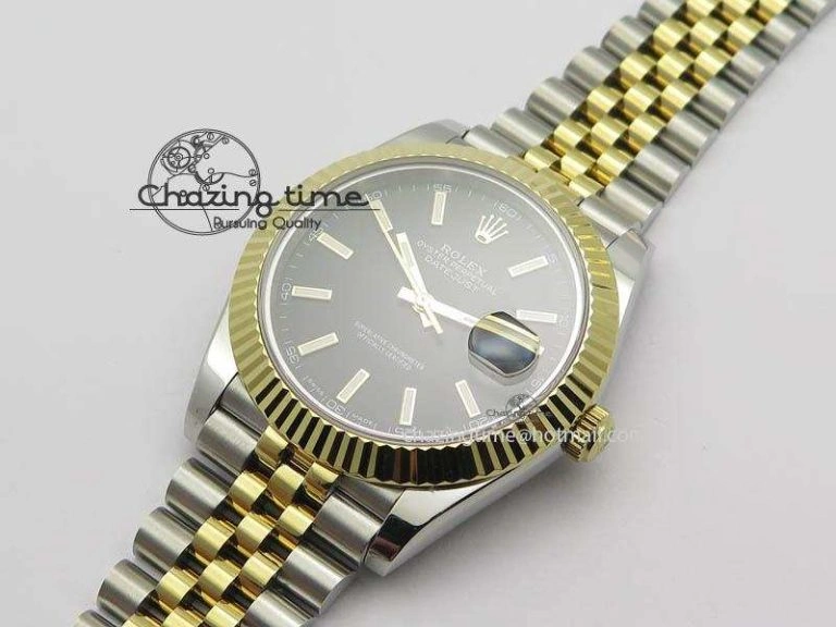 Practical DateJust II 41mm SS YG BP Maker Best Edition Black Dial On New Version Jubilee Bracelet A 3601