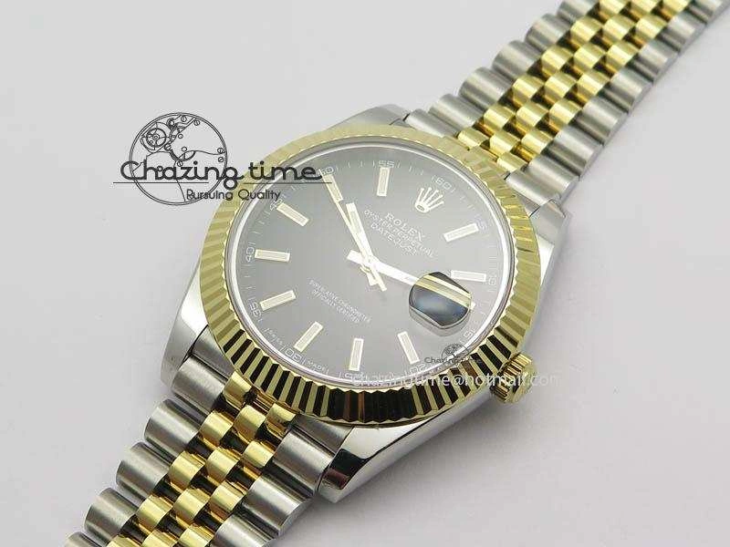 Practical DateJust II 41mm SS YG BP Maker Best Edition Black Dial On New Version Jubilee Bracelet A 3601