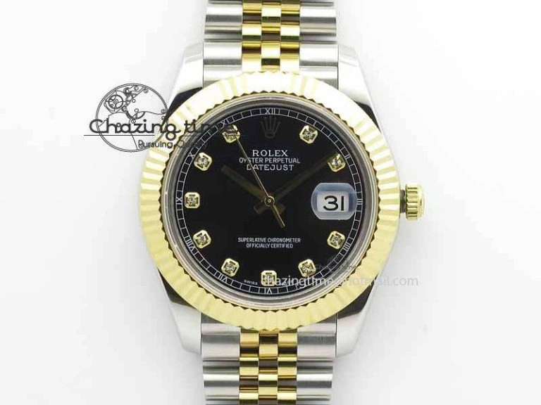 Sporty DateJust II 41mm SS YG BP Maker Best Edition Black Diam Dial On Jubilee Bracelet A 3659