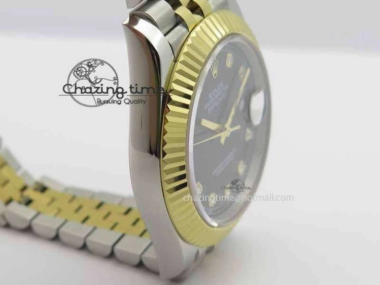 Sporty DateJust II 41mm SS YG BP Maker Best Edition Black Diam Dial On Jubilee Bracelet A 3659