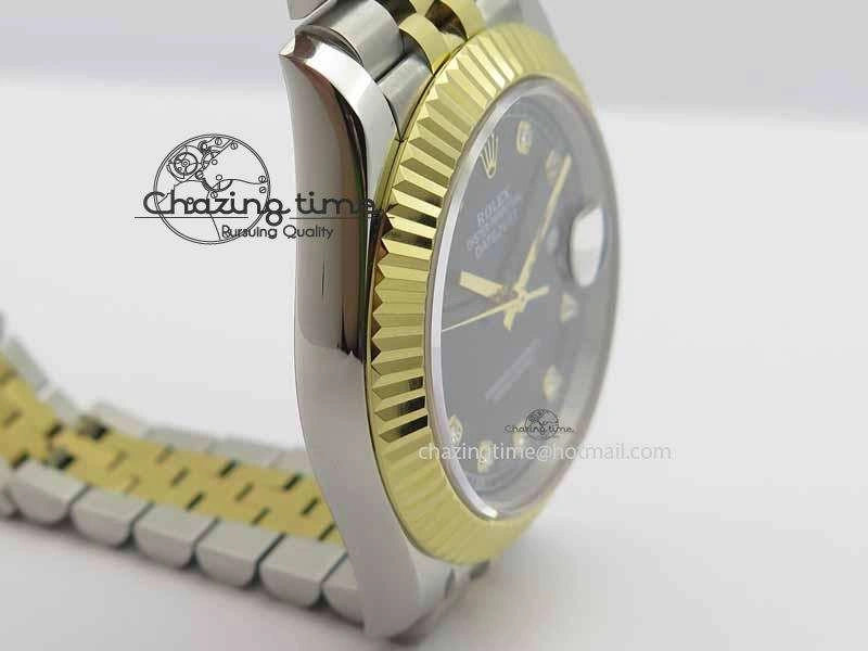Sporty DateJust II 41mm SS YG BP Maker Best Edition Black Diam Dial On Jubilee Bracelet A 3659