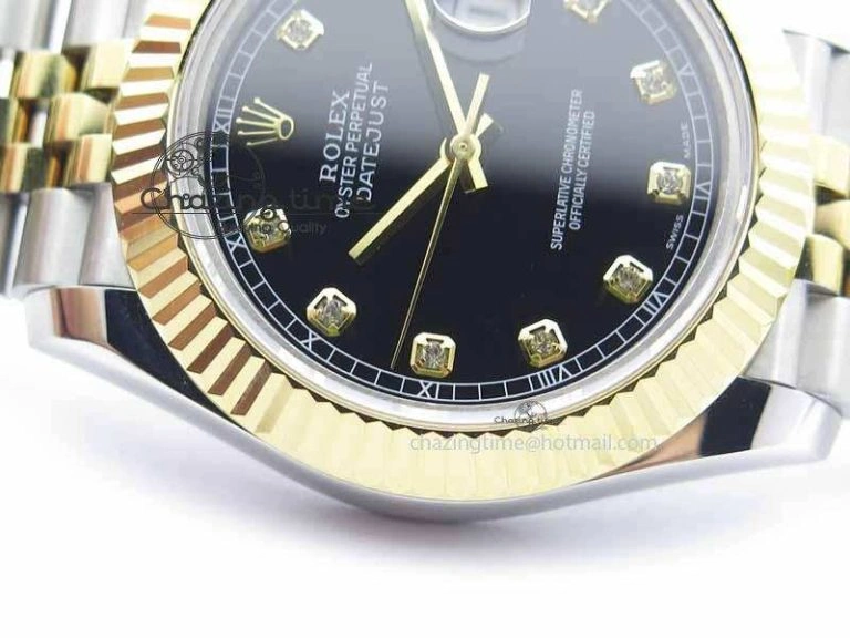 Sporty DateJust II 41mm SS YG BP Maker Best Edition Black Diam Dial On Jubilee Bracelet A 3659
