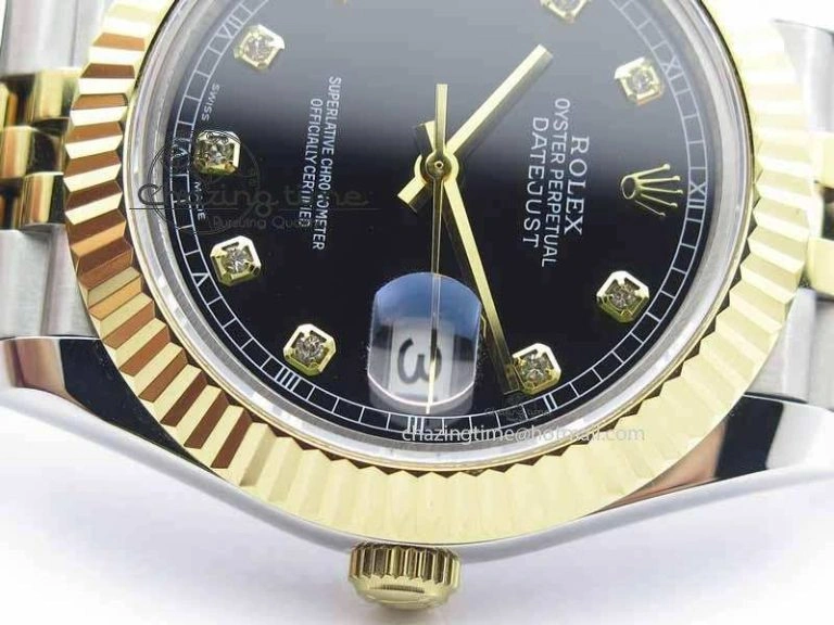 Sporty DateJust II 41mm SS YG BP Maker Best Edition Black Diam Dial On Jubilee Bracelet A 3659