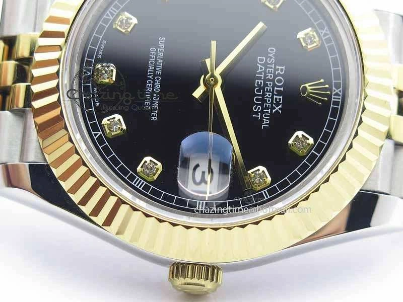 Sporty DateJust II 41mm SS YG BP Maker Best Edition Black Diam Dial On Jubilee Bracelet A 3659
