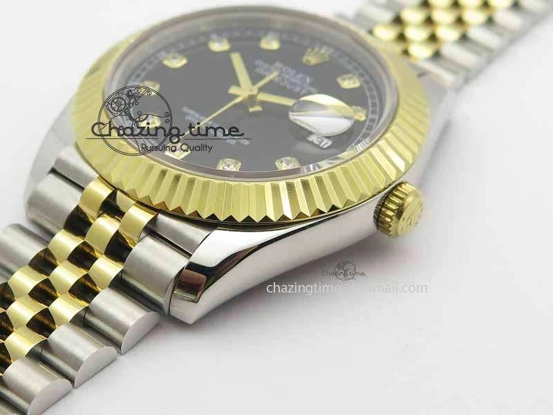 Sporty DateJust II 41mm SS YG BP Maker Best Edition Black Diam Dial On Jubilee Bracelet A 3659