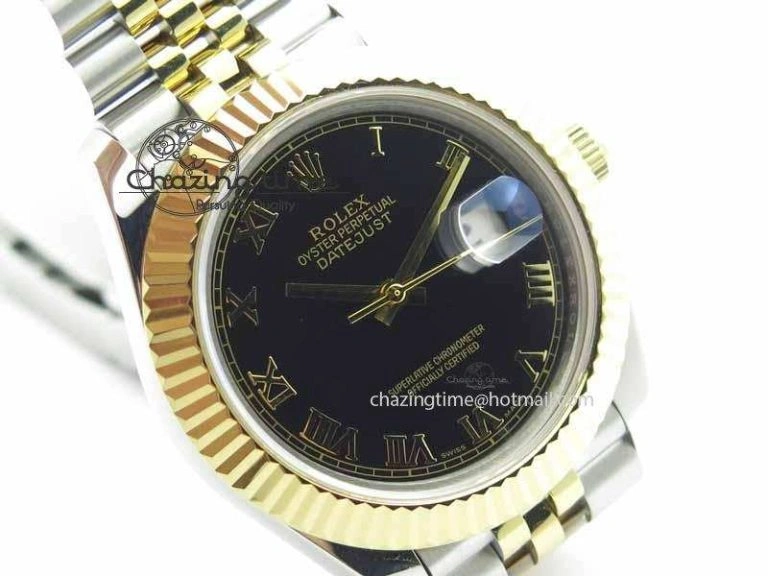 Compact DateJust II 41mm SS YG BP Maker Best Edition Black Roman Dial On Jubilee Bracelet A 3665
