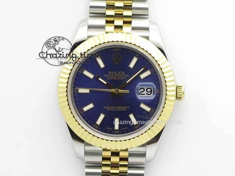 SmoothTexture DateJust II 41mm SS YG BP Maker Best Edition Blue Dial On Jubilee Bracelet A 3671