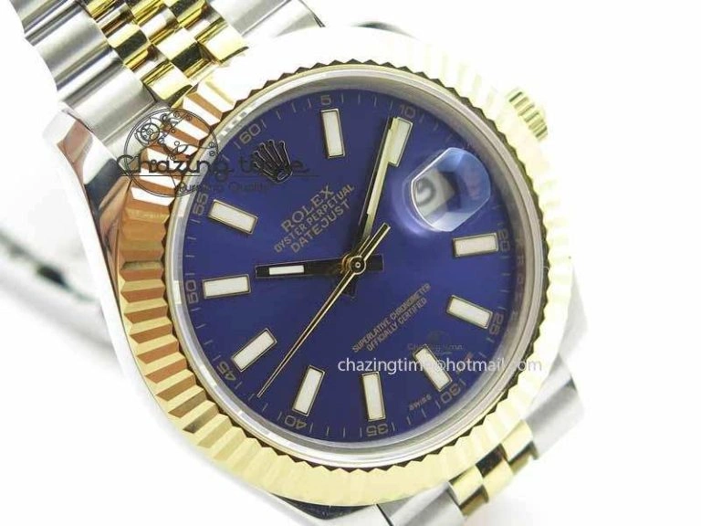 SmoothTexture DateJust II 41mm SS YG BP Maker Best Edition Blue Dial On Jubilee Bracelet A 3671