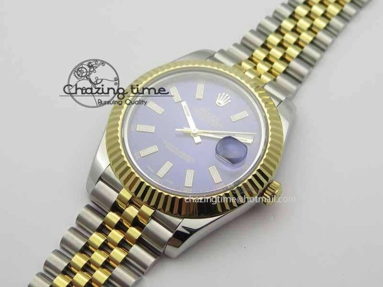 SmoothTexture DateJust II 41mm SS YG BP Maker Best Edition Blue Dial On Jubilee Bracelet A 3671