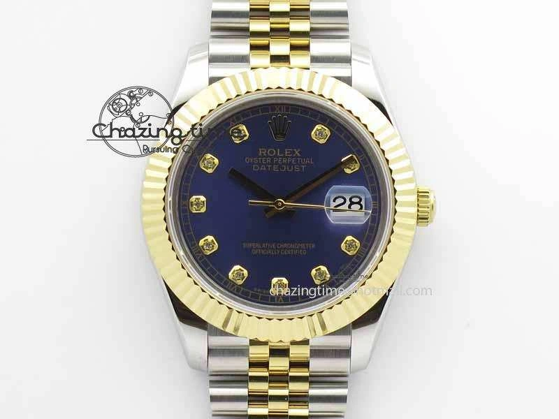 Affordable DateJust II 41mm SS YG BP Maker Best Edition Blue Diam Dial On Jubilee Bracelet A 3661