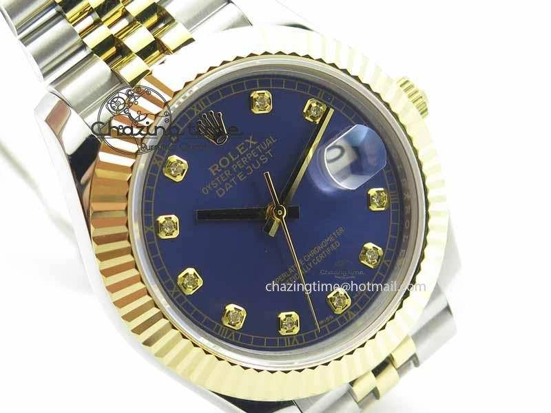 Affordable DateJust II 41mm SS YG BP Maker Best Edition Blue Diam Dial On Jubilee Bracelet A 3661
