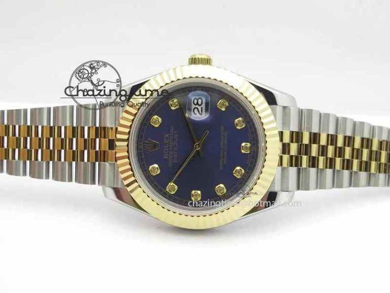 Affordable DateJust II 41mm SS YG BP Maker Best Edition Blue Diam Dial On Jubilee Bracelet A 3661