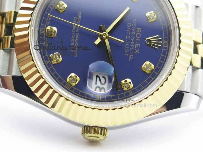 Affordable DateJust II 41mm SS YG BP Maker Best Edition Blue Diam Dial On Jubilee Bracelet A 3661