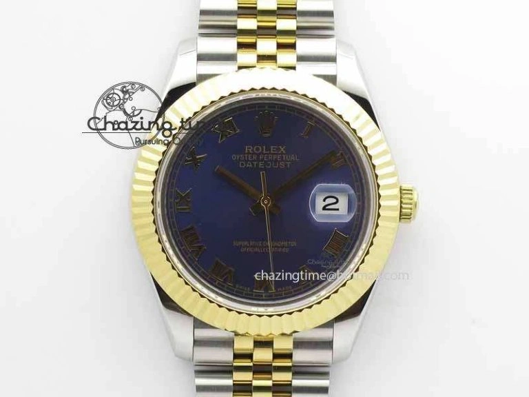Compact DateJust II 41mm SS YG BP Maker Best Edition Blue Roman Dial On Jubilee Bracelet A 3666