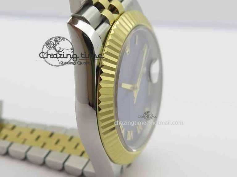 Compact DateJust II 41mm SS YG BP Maker Best Edition Blue Roman Dial On Jubilee Bracelet A 3666
