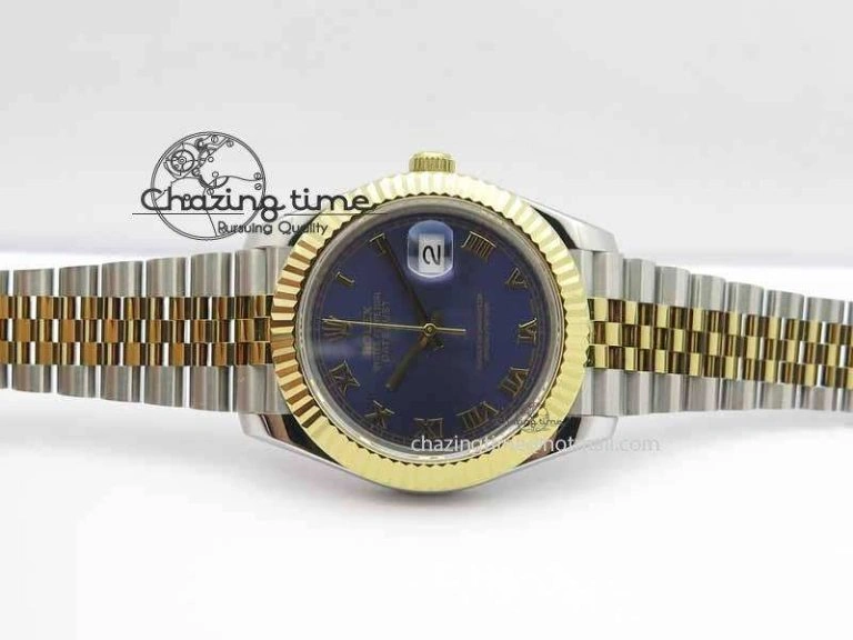 Compact DateJust II 41mm SS YG BP Maker Best Edition Blue Roman Dial On Jubilee Bracelet A 3666