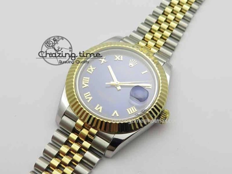 Compact DateJust II 41mm SS YG BP Maker Best Edition Blue Roman Dial On Jubilee Bracelet A 3666