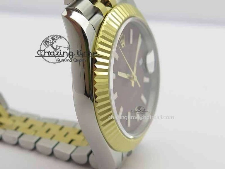 Practical DateJust II 41mm SS YG BP Maker Best Edition Brown Dial On Jubilee Bracelet A 3672