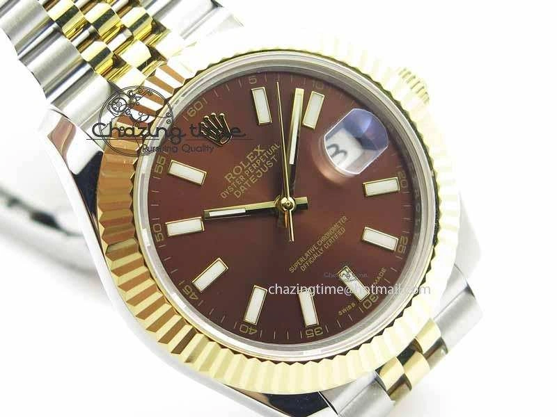 Practical DateJust II 41mm SS YG BP Maker Best Edition Brown Dial On Jubilee Bracelet A 3672
