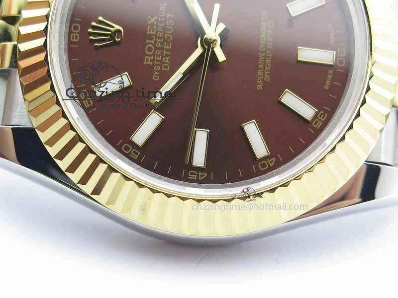 Practical DateJust II 41mm SS YG BP Maker Best Edition Brown Dial On Jubilee Bracelet A 3672